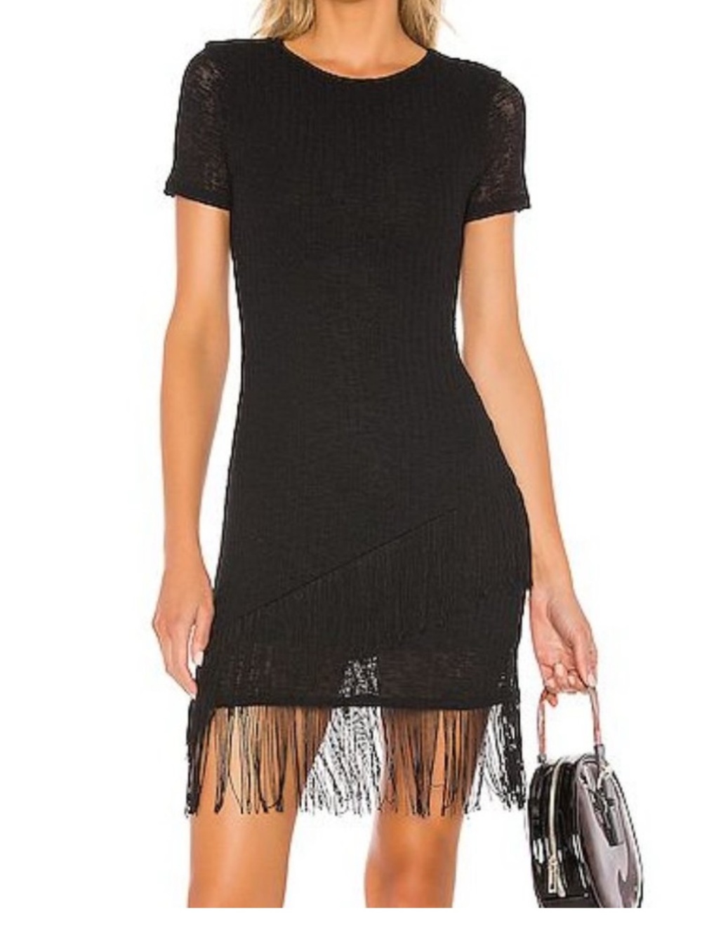 House of Harlow Knit Fringe Dress